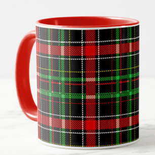 Black Christmas Flannel Plaid Tartan Design Mug