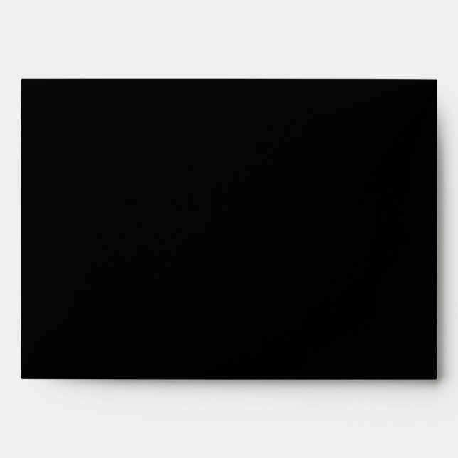 Black Christmas Holiday Greeting Card Envelope (Front)
