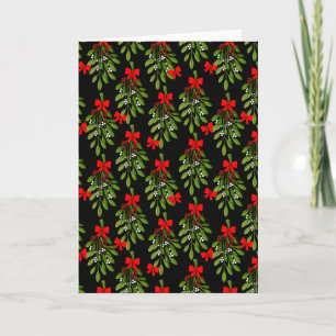 black christmas mistletoe merry xmas invitation