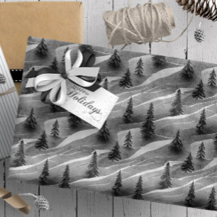 Black Christmas Pattern#10 ID1009 Wrapping Paper