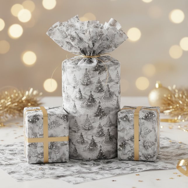 Black Christmas Pattern#3 ID1009 Tissue Paper (Creator Uploaded)