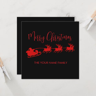 black christmas, red and black, christmas can cool invitation