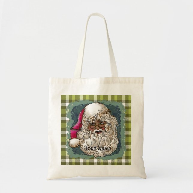 Black Christmas Santa tote bags (Front)