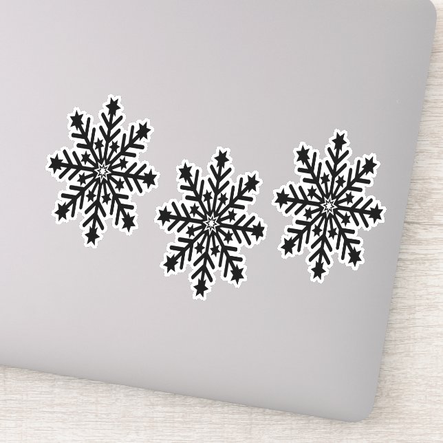 Black Christmas snowflakes on (Detail)