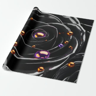 black chrome rose wrapping papper wrapping paper