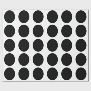 Black Circle Geometric Pattern Custom White 2023 Wrapping Paper