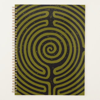 Black Circle Labyrinth (Olive) Fine Art Planner