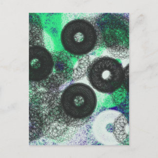 black circle mystery and dark postcard