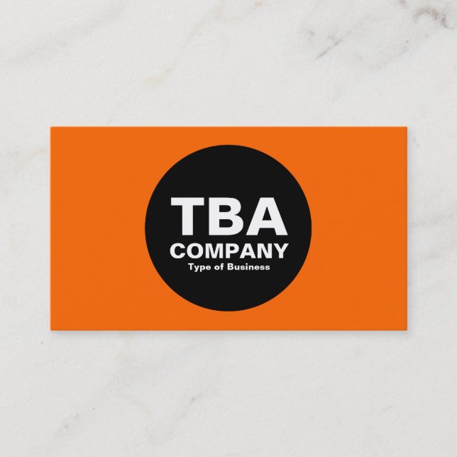 Black Circle - Orange Business Card (Front)