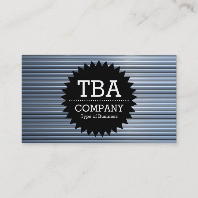 Black Circle Star v2 - Chrome Tubes Business Card (Front)