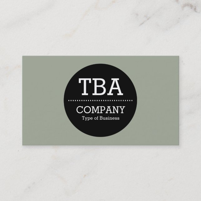 Black Circle v2 - Warm Grey Business Card (Front)