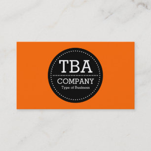 Black Circle v3 - Orange Business Card