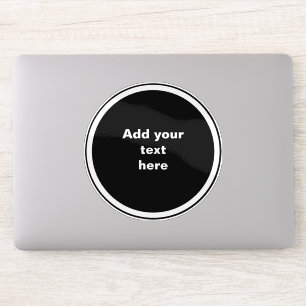 Black circle with white circle frame TEMPLATE, 