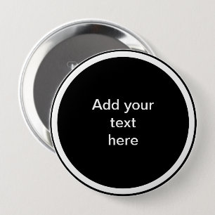 Black circle with white circle frame TEMPLATE, 10 Cm Round Badge