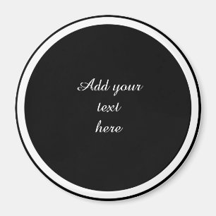 Black circle with white circle frame TEMPLATE, Magnet