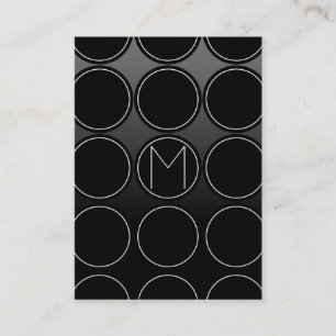 Black Circles and Monogram Business Card