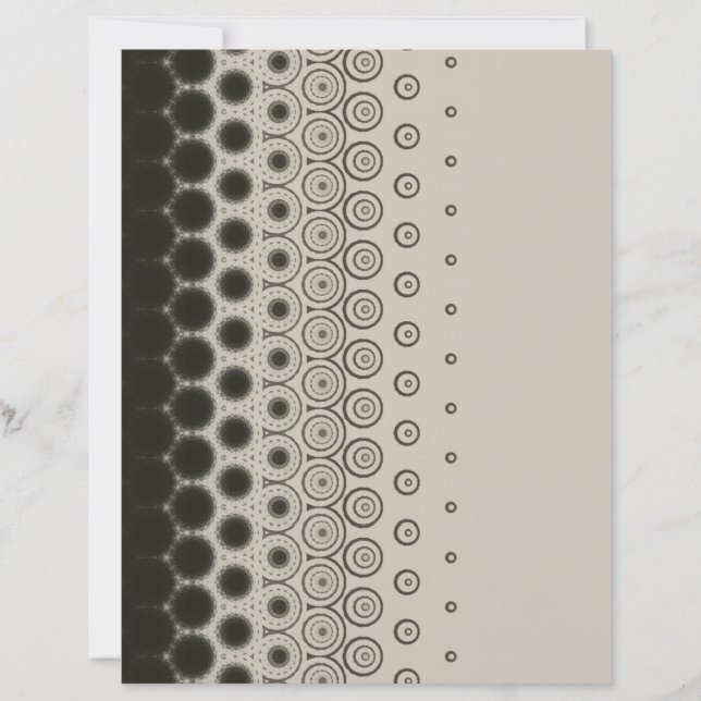Black Circles on Pale Grey scrapbook paper (Front)