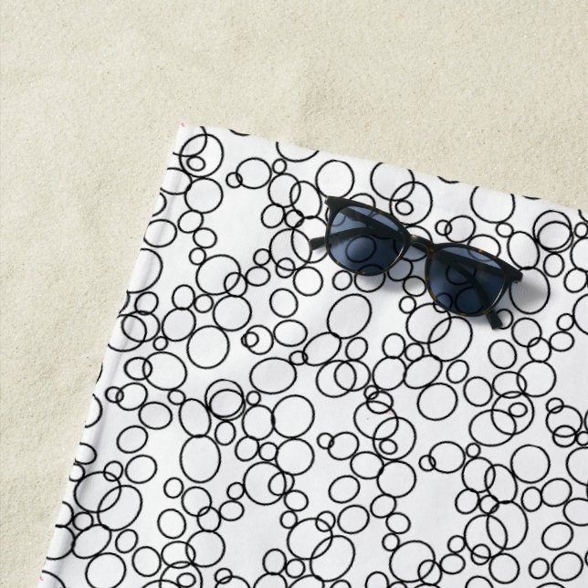 Black Circles on White Beach Towel (In Situ)