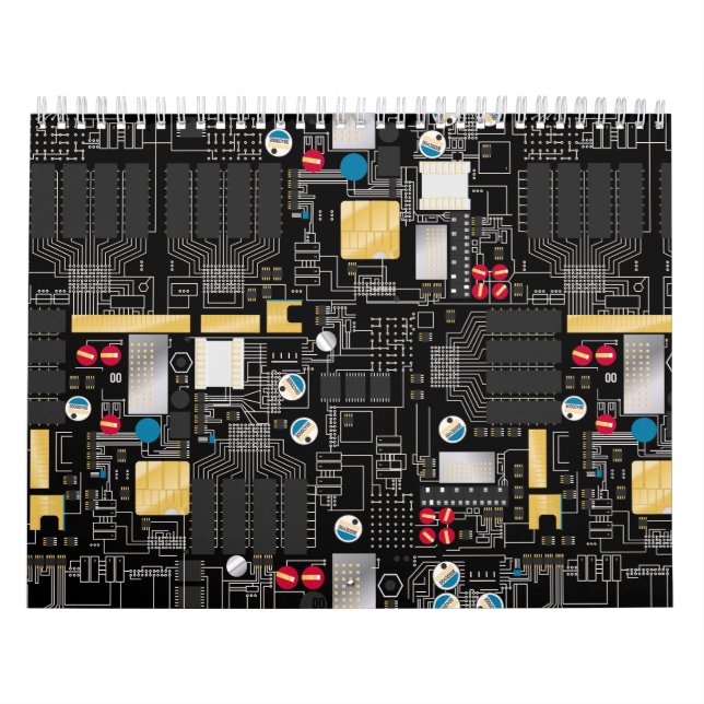 Black circuit board calendar (Cover)