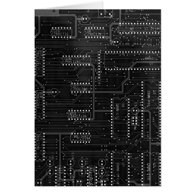 Black Circuit Board Cyber Industrial EBM Techno (Front)