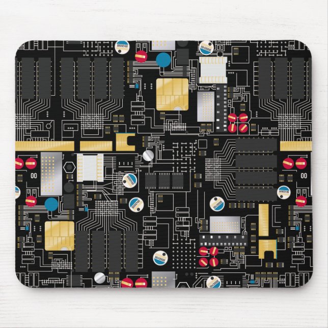 Black circuit board mouse pad (Front)