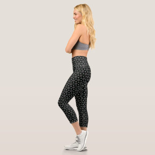 Black Circular Delight High Waist Capris