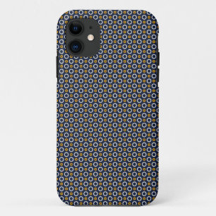 Black Circular Seamless Pattern iPhone 11 Case