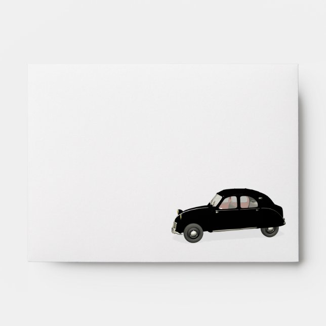 Black Citroen 2CV Envelopes (Front)