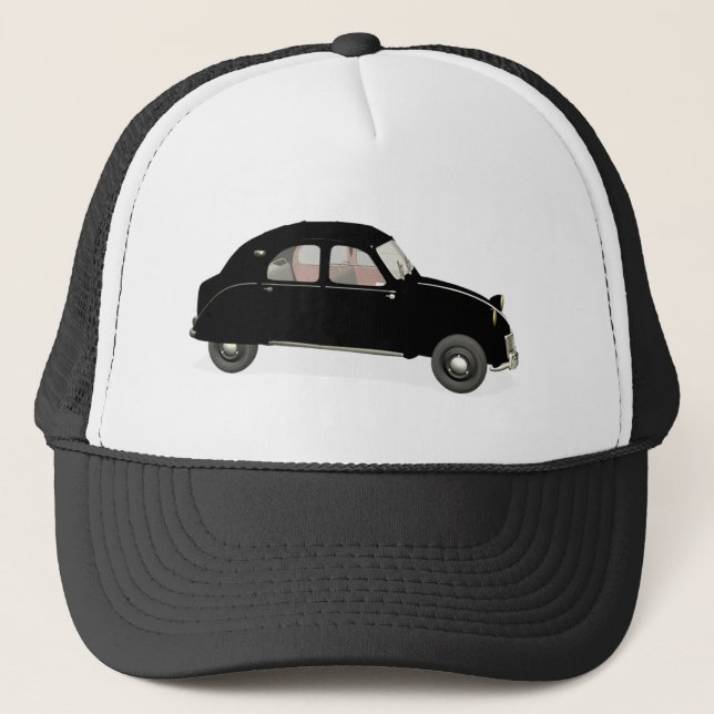 Black Citroen 2CV Trucker Hat (Front)