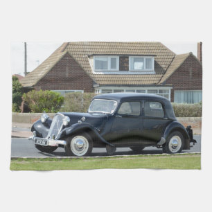 Black Citroen Traction Avant Tea Towel