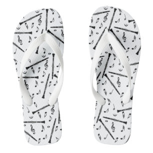 Black Clarinets Music Notes Thongs