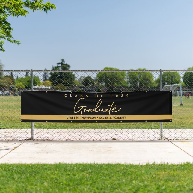 Black Class of 2024 Graduate graduation Banner (Insitu)