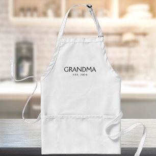 Black Classic Typography Grandma Established Standard Apron