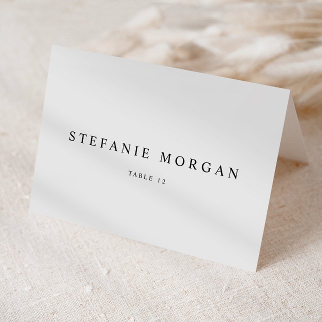 Black Classic Typography Wedding Place Card (Creator Uploaded)