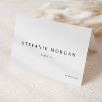 Black Classic Wedding Meal Choice Place Card