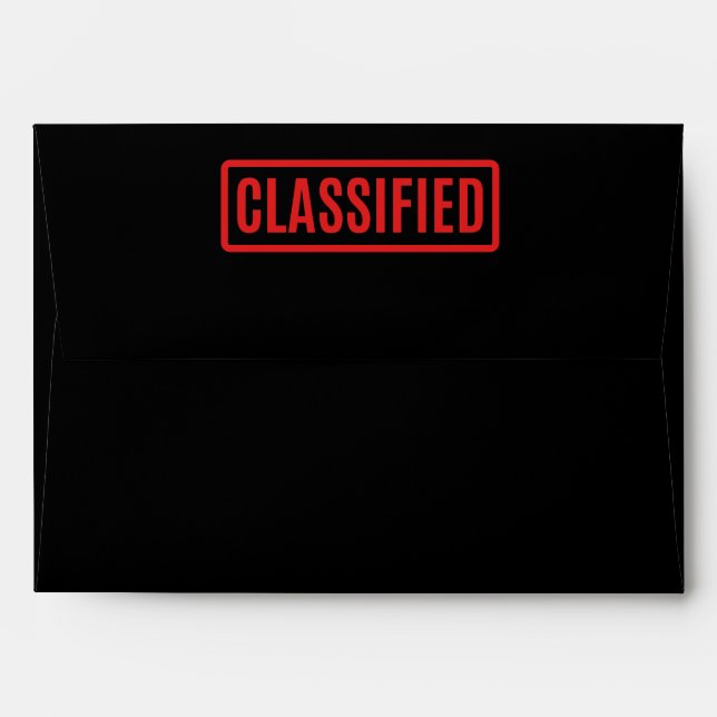 Black Classified Envelope (Back (Top Flap))