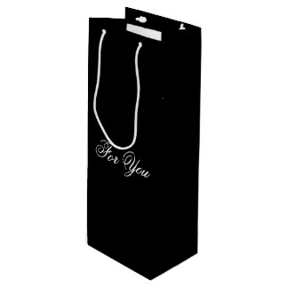 Black Classy Designer Wine Gift Bag