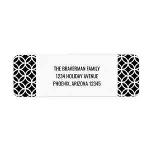 Black Classy Diamond Holiday Address Labels