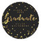 Black Classy Graduate Faux Gold Foil Confetti