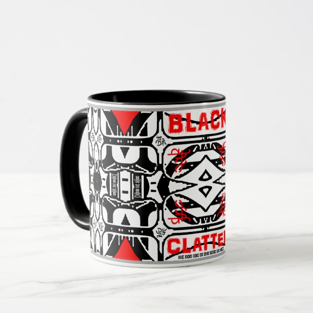 Black Clatter Cutlery and Cafe Mug (Front Left)