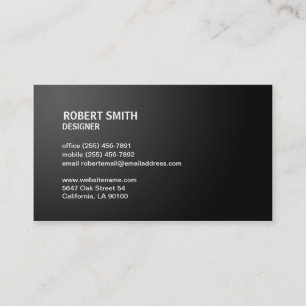 Black Clean Simple Business Card