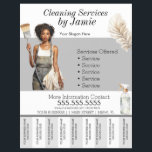Black Cleaning Service Business Tear Off  Flyer<br><div class="desc">Modern Flyers for Cleaning Service</div>