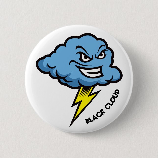Black Cloud EMS 911 Humour Button (Front)