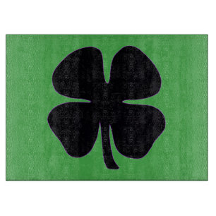 Black Clover green glass cutting board