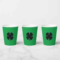 Black Clover green paper cups