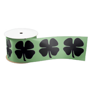 Black Clover green ribbon spool Satin Ribbon