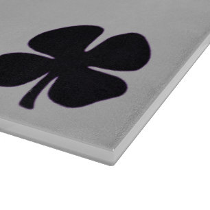 Black Clover grey glass cutting board