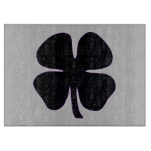 Black Clover grey glass cutting board
