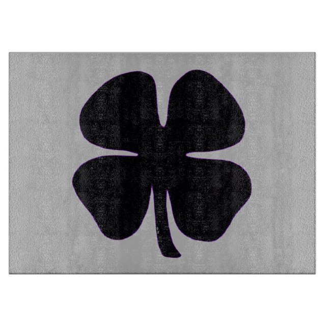 Black Clover grey glass cutting board (Front)