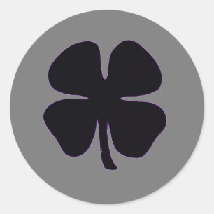 Black Clover grey round large stickers